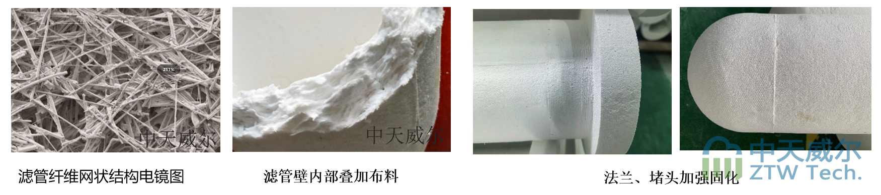 中天威爾耐高溫陶瓷管除塵器插圖陶瓷催化濾管,陶瓷纖維濾管,玻璃窯爐,陶瓷一體化,塵硝一體化